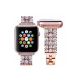 بند اپل واچ مدل دیاموند گلد پلتینگ نگین درشت + گارد نگین دار ست