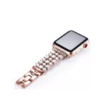 بند اپل واچ مدل دیاموند گلد پلتینگ نگین درشت + گارد نگین دار ست - تصویر 2