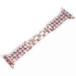 بند اپل واچ مدل دیاموند گلد پلتینگ نگین درشت + گارد نگین دار ست - تصویر 3