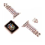 بند اپل واچ مدل دیاموند گلد پلتینگ نگین درشت + گارد نگین دار ست - تصویر 4