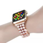 بند اپل واچ مدل دیاموند گلد پلتینگ نگین درشت + گارد نگین دار ست - تصویر 5