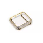 بند اپل واچ گلد پلیت دیاموند نگین  دار رزگلد+ گارد واچ استیل دیاموند - تصویر 5