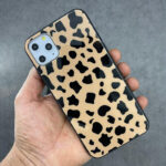 قاب آیفون پلنگی پشت گلس+ بند ست - تصویر 4