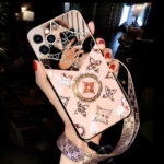 قاب موبایل آیفون لویی ویتون آینه و نگین حلقه - تصویر 2