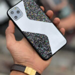قاب موبایل سامسونگ طرح سواروسکی موج دار آینه و نگین - تصویر 2