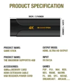 کنسول بازی 4K Ultra HD Game Stick مدل Q8 MAX