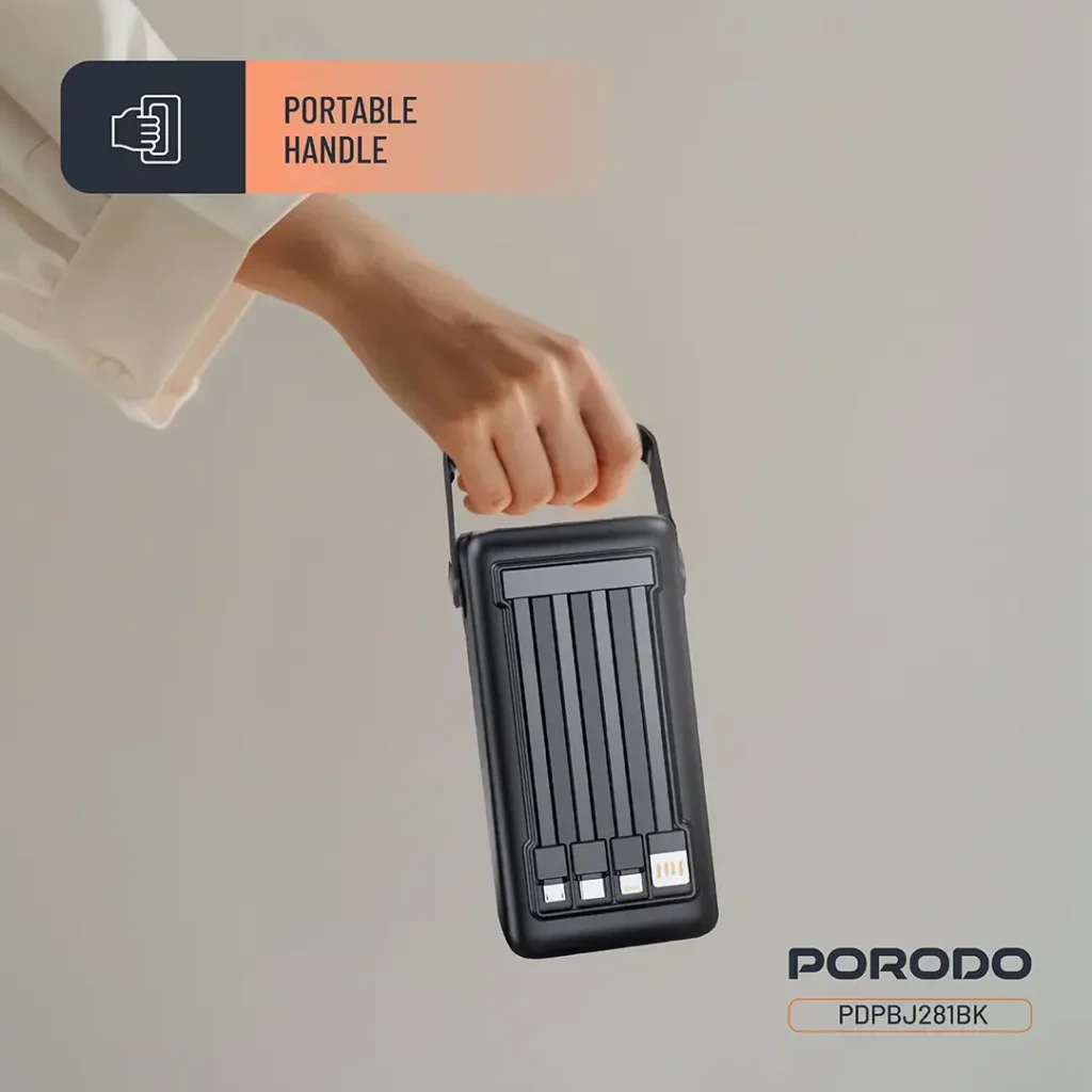 پاور بانک پرودو 50000 میلی‌آمپر ساعت مدل Porodo Lara PDPBJ281