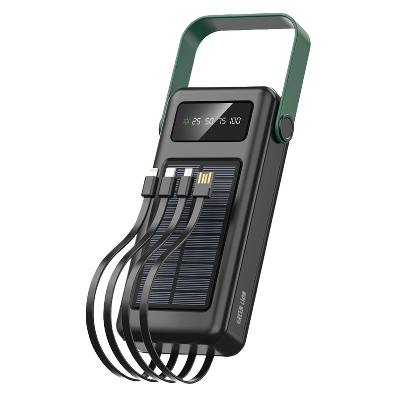 پاوربانک گرین لاین مدل Solar Max ظرفیت 30000 میلی‌آمپر ساعت